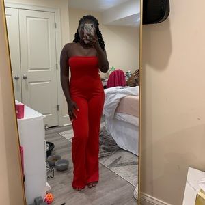 Red jumpsuit